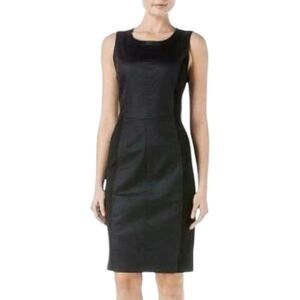 Marc New York Black Sleeveless Matte Satin Sheath Dress Size 8